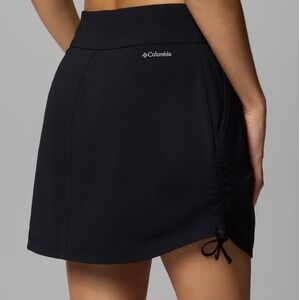 Columbia Womens Black Skort Athletic Skirt Drawstring Pockets Outdoor Size M
